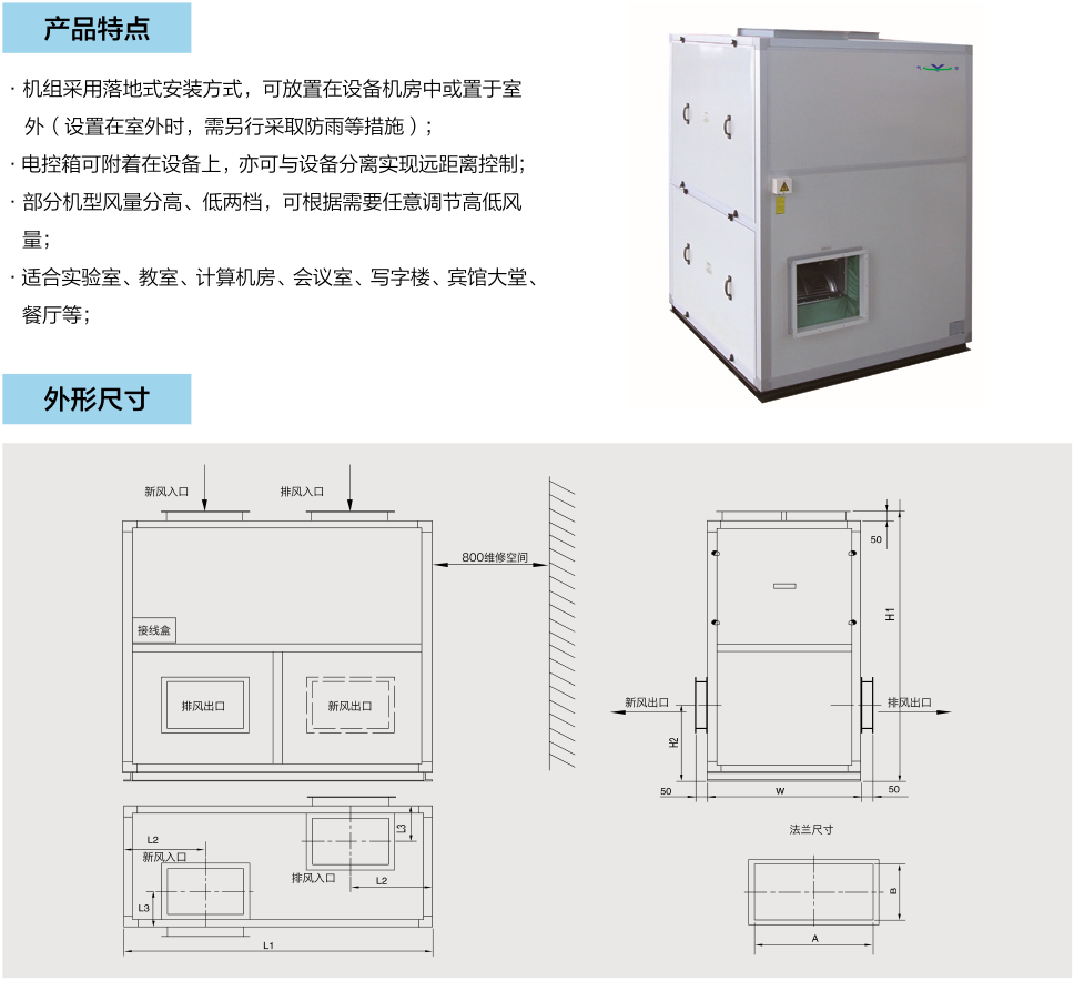 商用立式新风换气机系列 ( 一 )(图1)